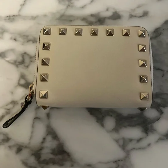 Valentino Garavani rock stud zip around wallet